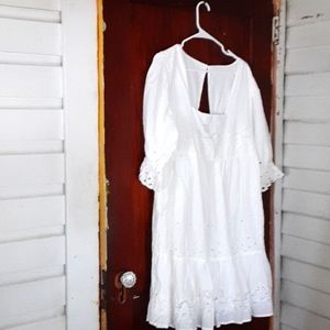 Anthropologie Flower that Girl sz XL pit 21 inches eyelet 3/4 sleeves NWT